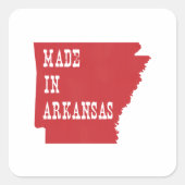 Made in Arkansas Vierkante Sticker (Voorkant)