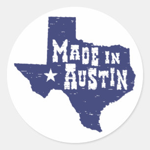 Made in Austin Ronde Sticker