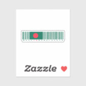 Made in Bangladesh Barcode Flag Sticker (Vel)