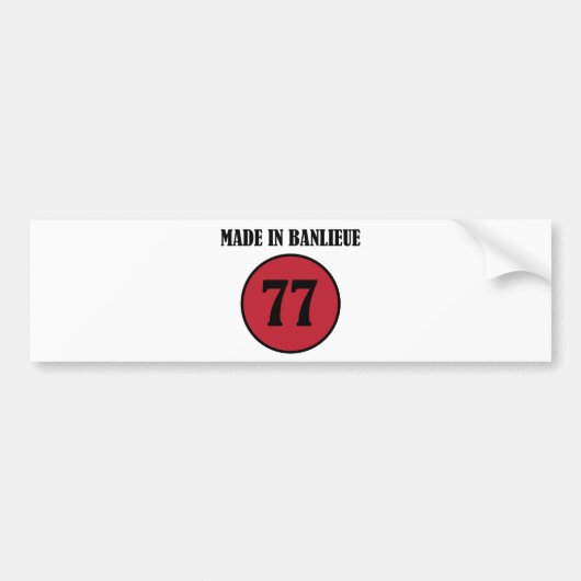 ~ Made in Banlieue ~ Bumpersticker (Voorkant)