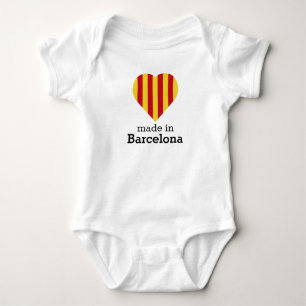 Made in Barcelona, La Senyera, hartvlag Catalonië Romper