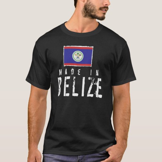 Made in Belize - donker T-shirt (Voorkant)