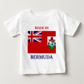 Made in Bermuda met vlag van het Bermuda-baby shir (Voorkant)