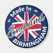 Made in Birmingham England Union Jack Flag Magneet (Voorkant)