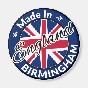 Made in Birmingham England Union Jack Flag Magneet