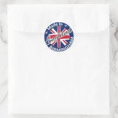 Made in Birmingham England Union Jack Flag Ronde Sticker (Tas)