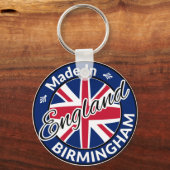 Made in Birmingham England Union Jack Flag Sleutelhanger (Voorkant)