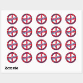 Made in Brighton England St George Flag Ronde Sticker (Vel)