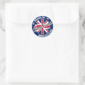Made in Brighton England Union Jack Flag Ronde Sticker (Tas)