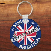 Made in Brighton England Union Jack Flag Sleutelhanger (Voorkant)