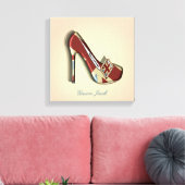 Made in Britain Union Jack Stiletto Shoe Canvas Afdruk (Insitu (Woonkamer))