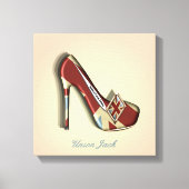 Made in Britain Union Jack Stiletto Shoe Canvas Afdruk (Voorkant)