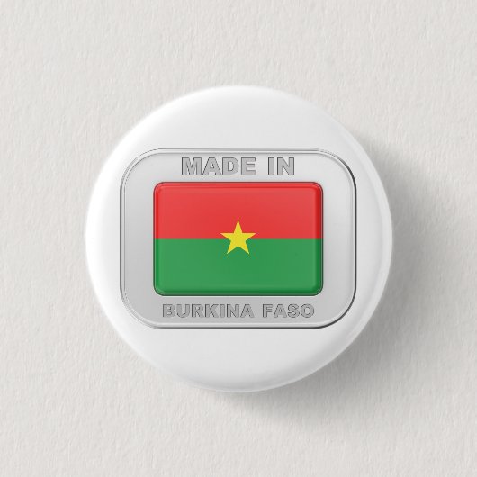 Made in Burkina Faso Ronde Button 3,2 Cm (Voorkant)