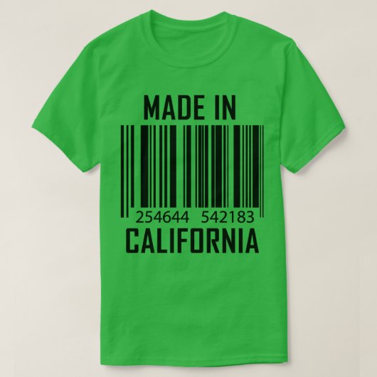 Made in California Barcode T-shirt (Design voorkant)