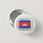 Made in Cambodja Ronde Button 3,2 Cm (Voorkant /achterkant)