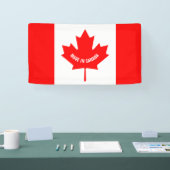 Made in Canada banner met Canadese vlag (Beurs)