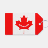 Made in Canada cadeau labels met Canadese vlag Cadeaulabel (Voorkant (Horizontaal))