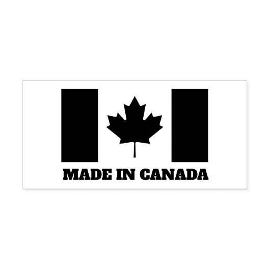 Made in Canada custom rubberen stempel met vlag (Afrduk)