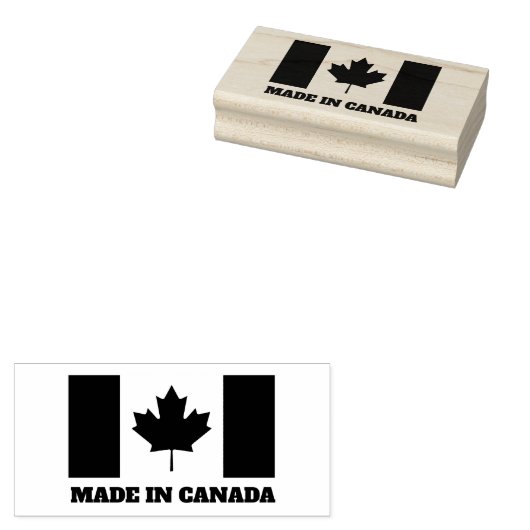 Made in Canada custom rubberen stempel met vlag (Gestempeld)