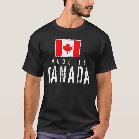Made in Canada - donker T-shirt (Voorkant)
