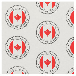 Made in Canada, Fabrique Au Canada, op White Stof