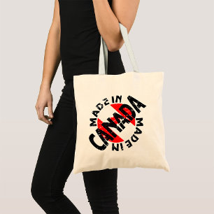 Made In Canada Label Boodschappentas Tote Bag