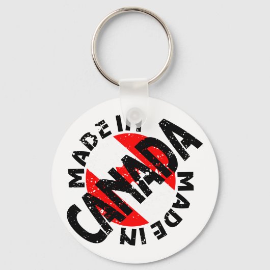 Made in Canada Label Canadian Sleutelhanger (Voorkant)