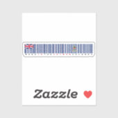 Made in Cayman Islands Barcode Flag Sticker (Vel)
