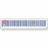 Made in Cayman Islands Barcode Flag Sticker (Voorkant)