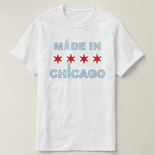 Made in Chicago, Illinois T-shirt (Design voorkant)
