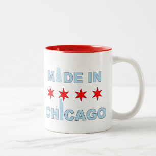Made in Chicago, Illinois Tweekleurige Koffiemok