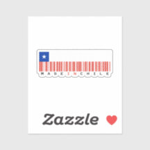 Made in Chili Barcode Vlag Sticker