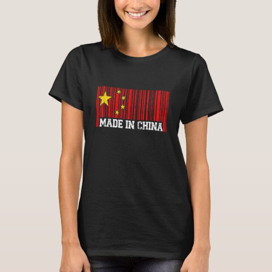 Made In China Chinese Vlag T-shirt (Voorkant)