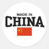 Made in China Ronde Sticker (Voorkant)