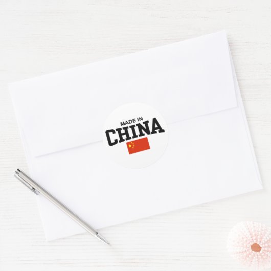 Made in China Ronde Sticker (Envelop)