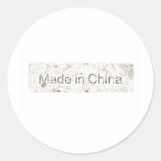 Made in China Ronde Sticker (Voorkant)