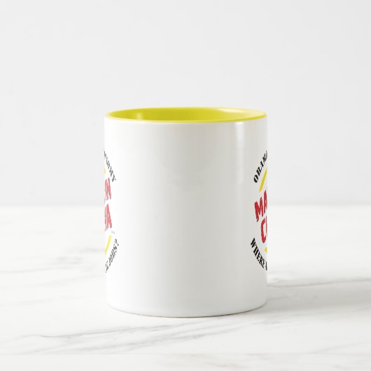 Made in China Tweekleurige Koffiemok (Center)