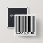 Made in China Vierkante Button 5,1 Cm (Voorkant /achterkant)