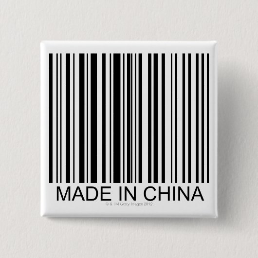 Made in China Vierkante Button 5,1 Cm (Voorkant)
