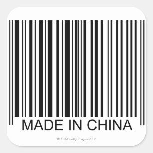 Made in China Vierkante Sticker