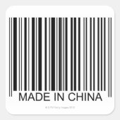 Made in China Vierkante Sticker (Voorkant)