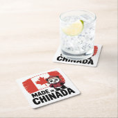 Made in Chinada Panda – Chinese Canadian Kartonnen Onderzetters (Insitu)