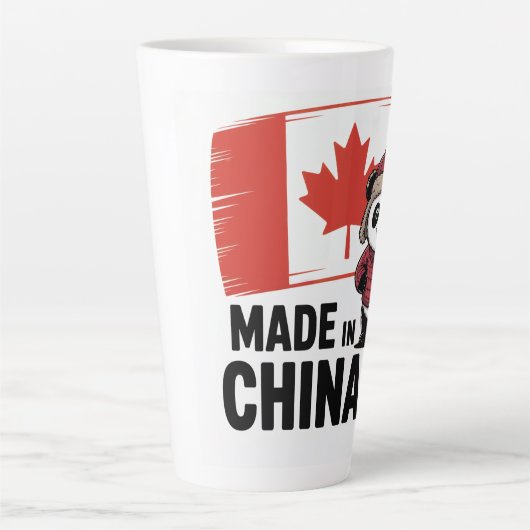Made in Chinada Panda – Chinese Canadian Latte Mok (Voorkant)