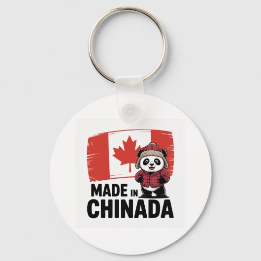 Made in Chinada Panda – Chinese Canadian Sleutelhanger (Voorkant)