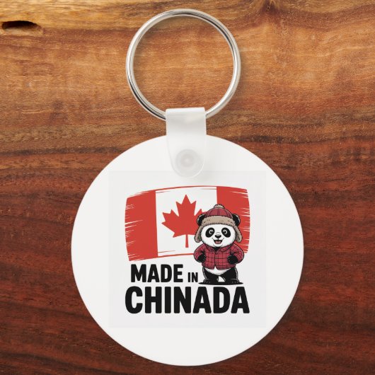Made in Chinada Panda – Chinese Canadian Sleutelhanger (Achterkant)