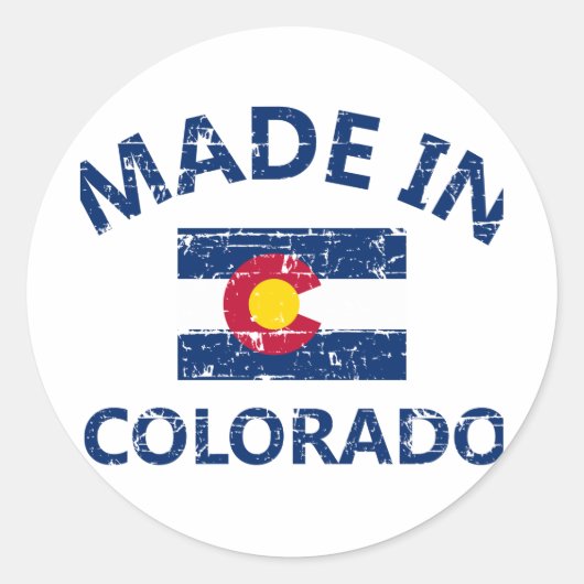 Made in Colorado Ronde Sticker (Voorkant)