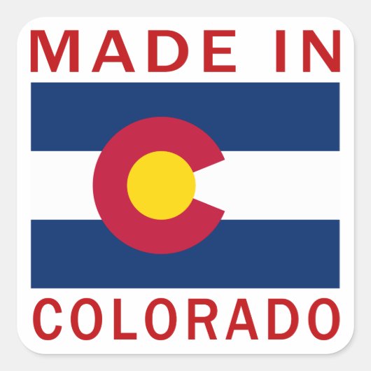 Made in Colorado Vierkante Sticker (Voorkant)