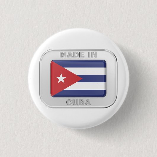 Made in Cuba Ronde Button 3,2 Cm (Voorkant)