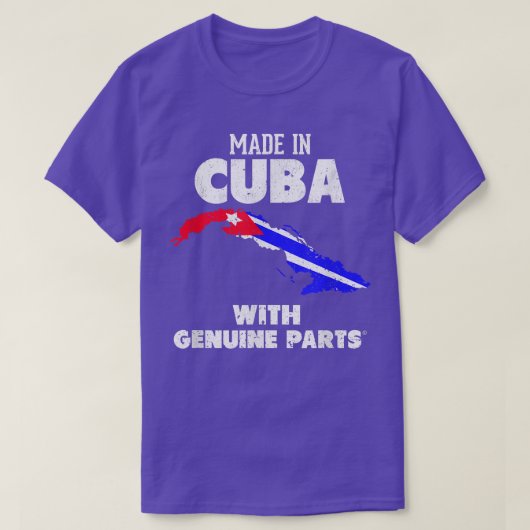 Made in Cuba with Genuine Parts! Cuban Pride  T-shirt (Design voorkant)