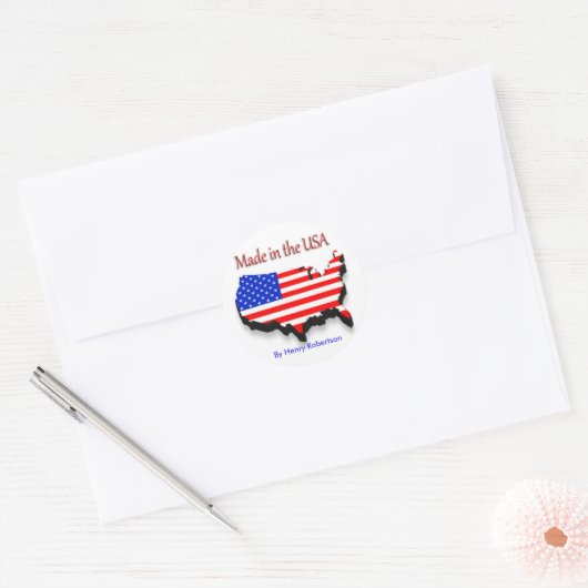 Made in de Amerikaanse sticker (Envelop)